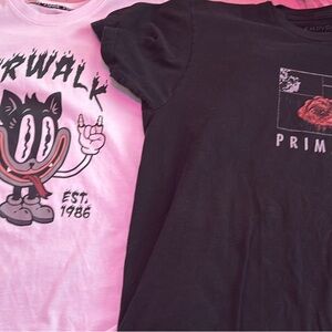 Pink and Black Kids Graphic T-Shirts